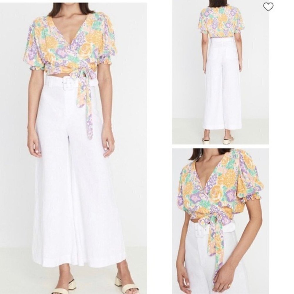 Faithfull the Brand Shirt NWT Revolve La Cole Wrap Top New M